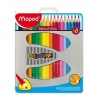 Ceruzky MAPED trojhranné 12 farebné, kovová krab.